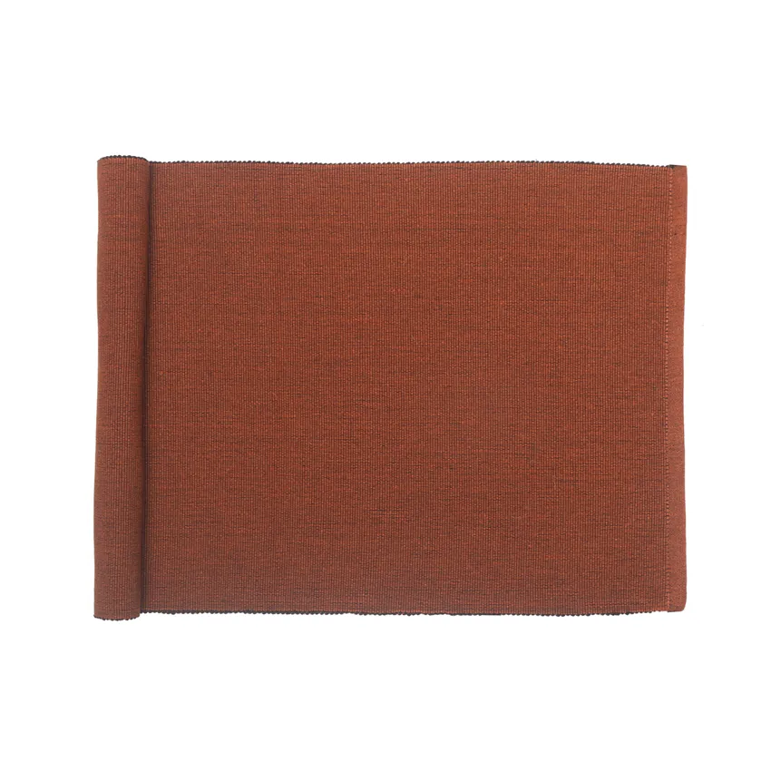 Recycled Table Runner Elin, Rust/Black