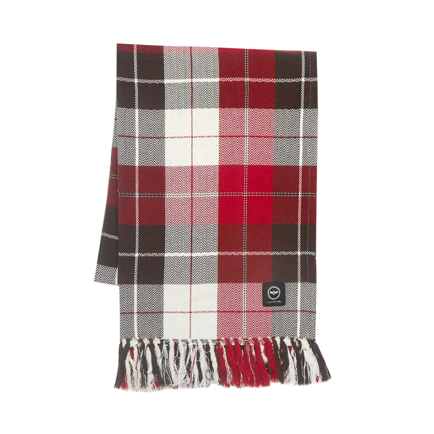 Recycled Blanket Adam, Dark Red/Brown/Ecru