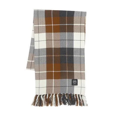 Recycled Blanket Adam, Dark Grey/Brown/Ecru