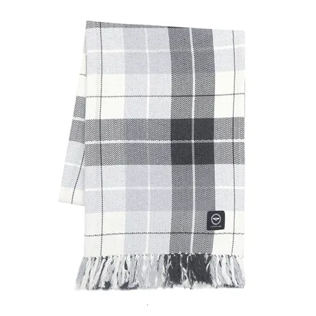 Recycled Blanket Adam, Dark Grey/Light Grey/Ecru