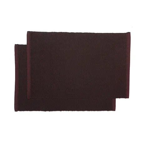 Recycled Placemat 2-pack Kalle, Burgundy/Black