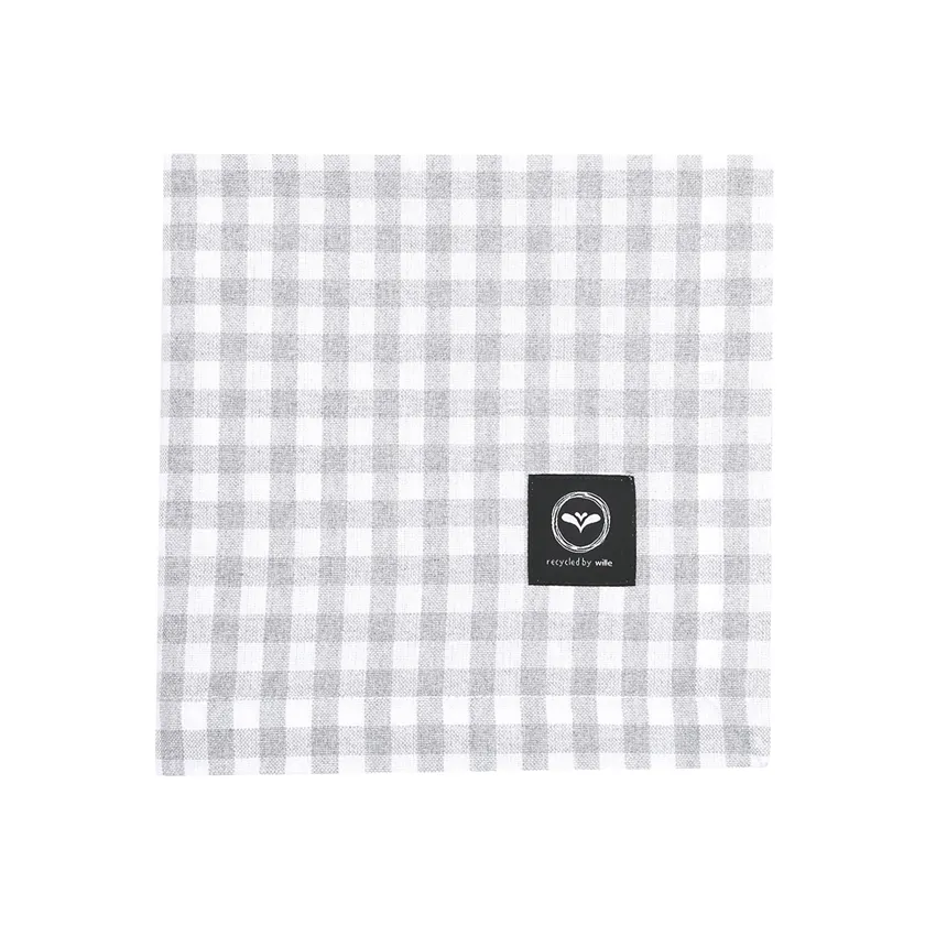 Recycled Tablecloth Bella, Light Grey/White