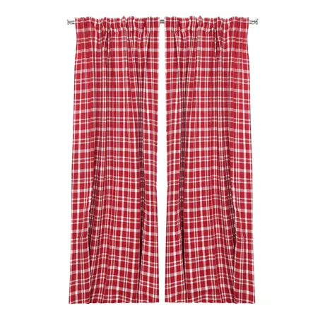 Recycled Curtain Panel 2-pack Ann, Dark Red/Sand/Beige