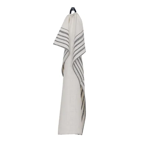 Recycled Tea Towel Charles, Ecru/Black