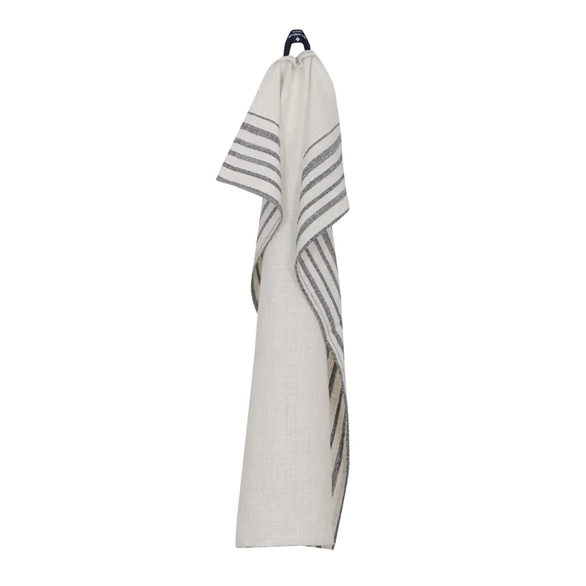 Recycled Tea Towel Charles, Ecru/Black