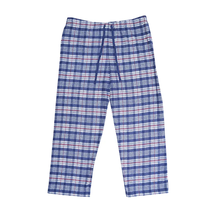 Recycled Pyjama Set Lycksele, 2-parts, Dark Blue/White/Dark Red
