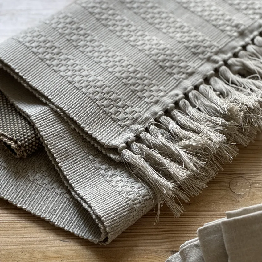 Recycled Table Runner Noa, Linen
