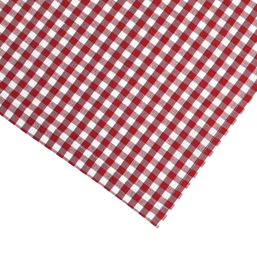 Recycled Apron Ulla Checked, Dark Red/Beige