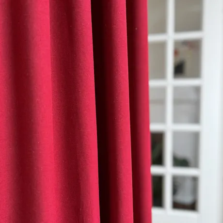 Recycled Curtain Panel 2-pack Elin, Dark Red
