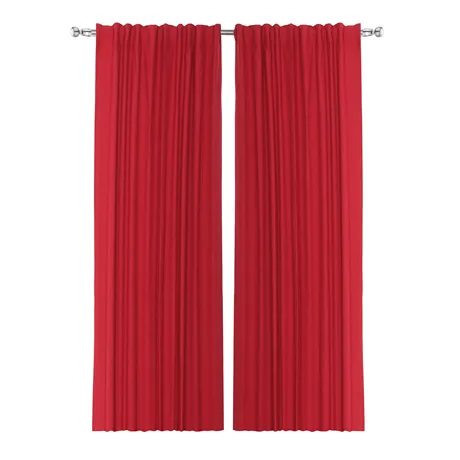 Recycled Curtain Panel 2-pack Elin, Dark Red