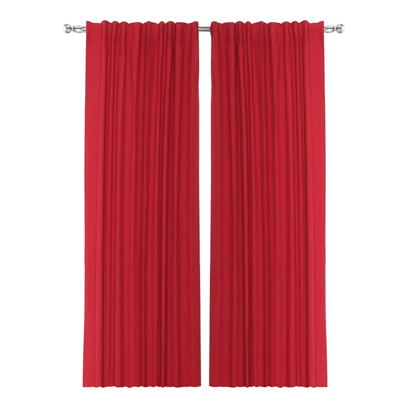 Recycled Curtain Panel 2-pack Elin, Dark Red