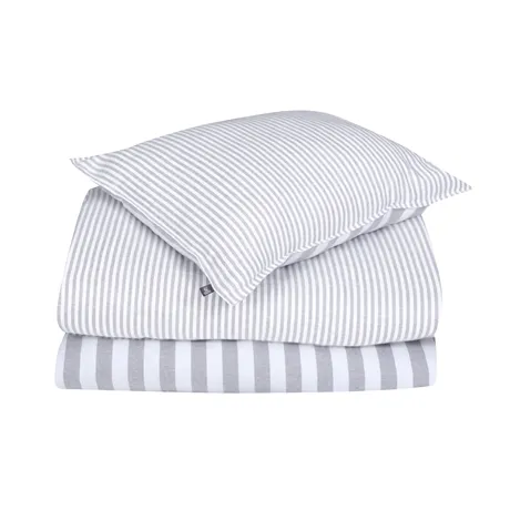 Pillowcase Funäsdalen, Light Grey/Off-White