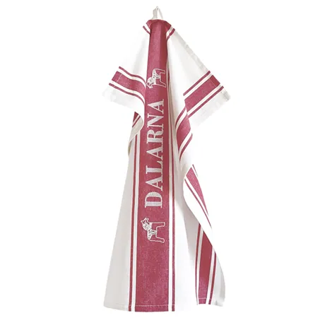 Paño de cocina Dalarna, Rojo/Blanco
