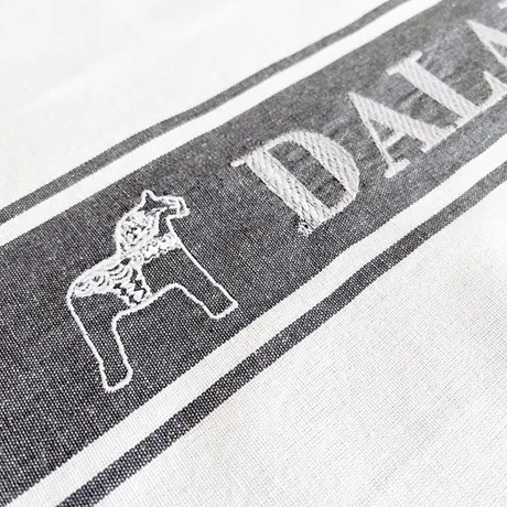 Paño de cocina Dalarna, Gris oscuro/Blanco