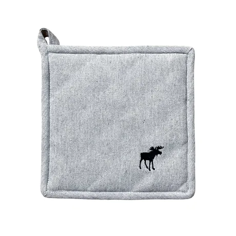 Manopla reciclada Helge, Gris/Blanco