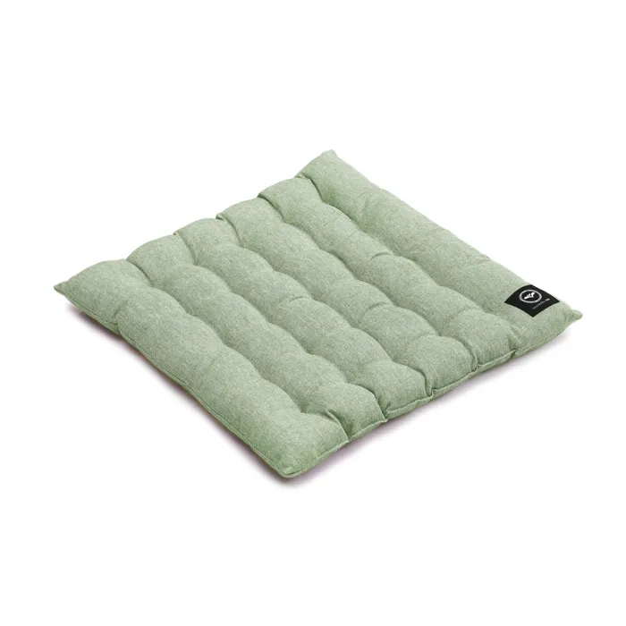 Cojín para banco reciclado Vera, Superficie lavable con paño, Verde/Blanco