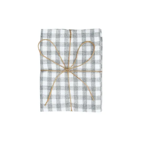 Paño de cocina reciclado 2-pack Liam, Gris/Blanco