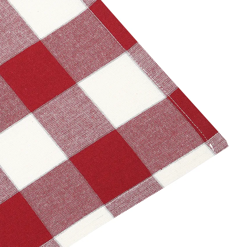 Paño de cocina reciclado 2-pack Ted, Rojo oscuro/Beige