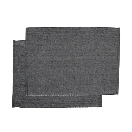 Mantel individual reciclado 2-pack Elin, Negro/Gris