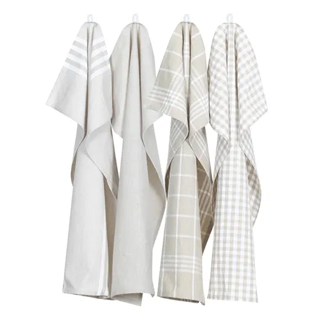 Paño de cocina reciclado Recycling, Clasificación 4, Lino/Blanco