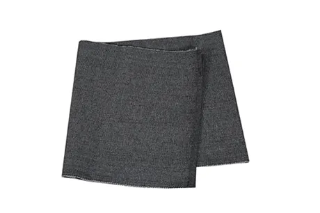 Reciclado Caminos de mesa Elin, Gris oscuro/Blanco