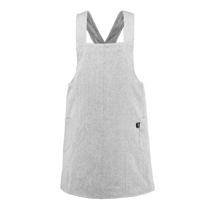 Delantal Reciclado Helen, Gris/Blanco