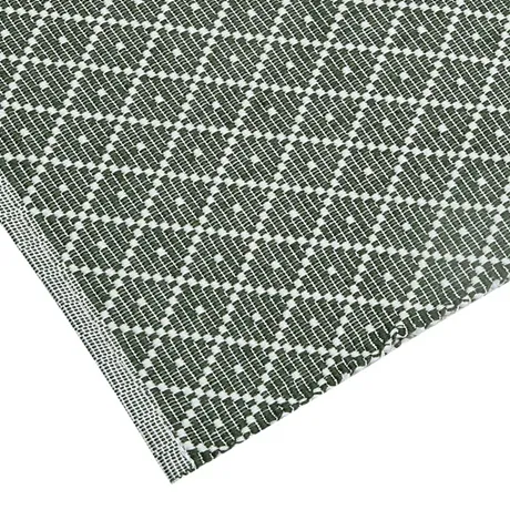 Reciclado Caminos de mesa Ella, Verde oliva/Beige