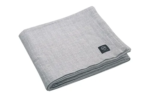 Mantel reciclado Meja, Gris claro/Blanco