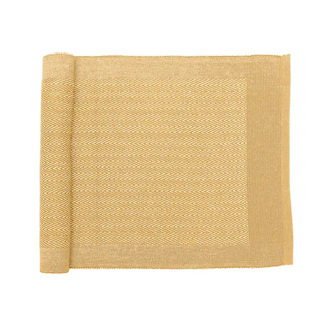 Reciclado Caminos de mesa Agnes, Amarillo/Beige