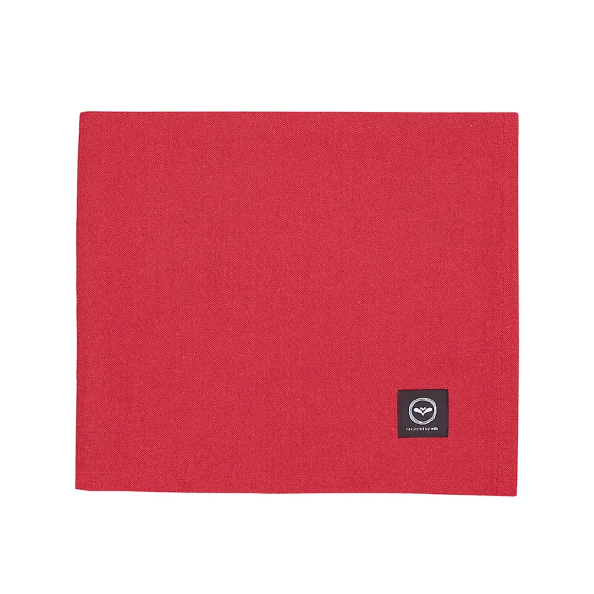 Mantel reciclado Elin, Rojo oscuro