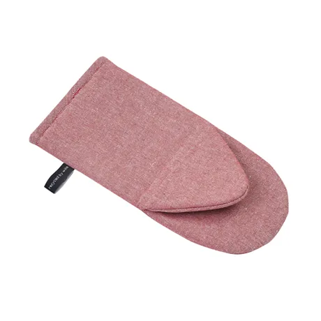 Guante de horno reciclado Gösta, Rojo oscuro/Beige