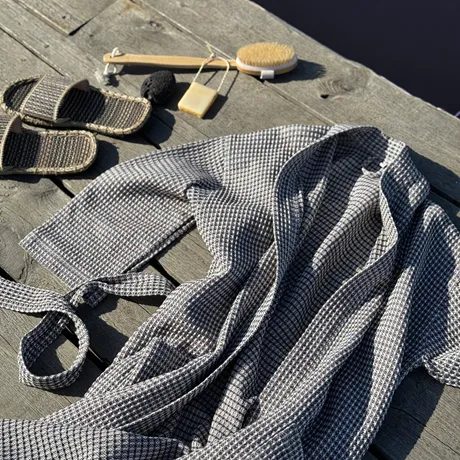 Albornoz Reciclado Wilma, Marrón/Beige