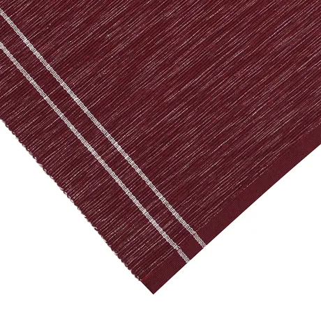 Reciclado Caminos de mesa Rune, Rojo vino/Ecru