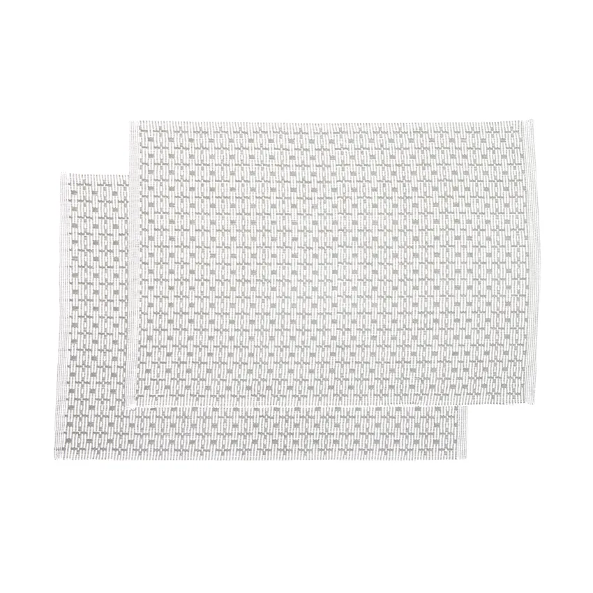 Mantel individual reciclado 2-pack Stella, Verde oliva/Beige