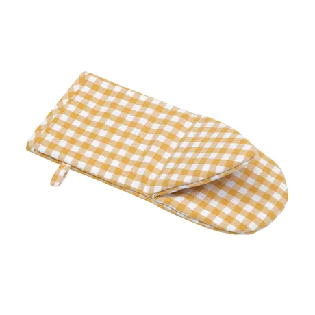 Guante de horno reciclado Bella, Amarillo/Blanco