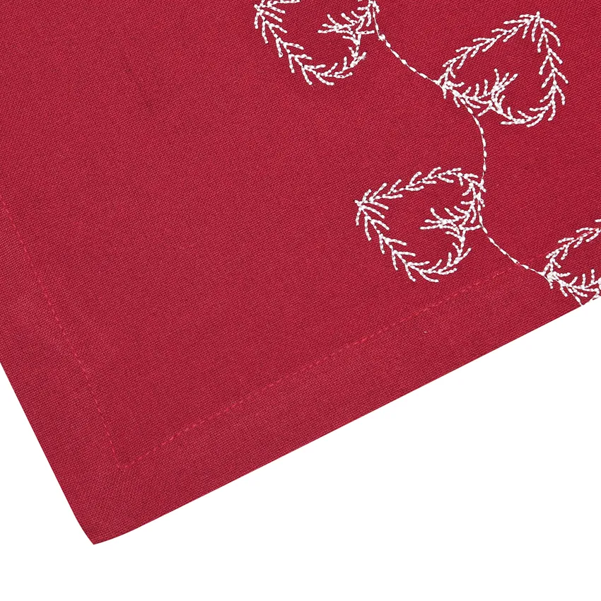 Reciclado Caminos de mesa Hjärta, Rojo oscuro