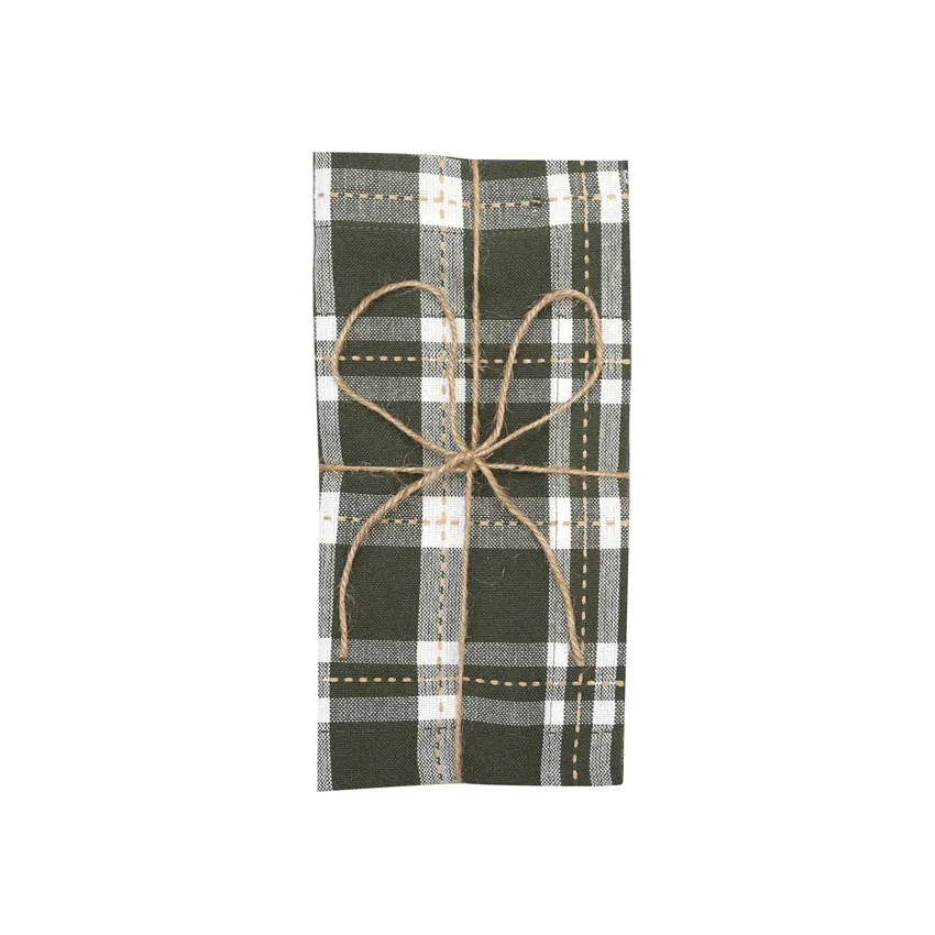 Servilleta Reciclada 2-pack Ann, Verde oliva/arena/beige