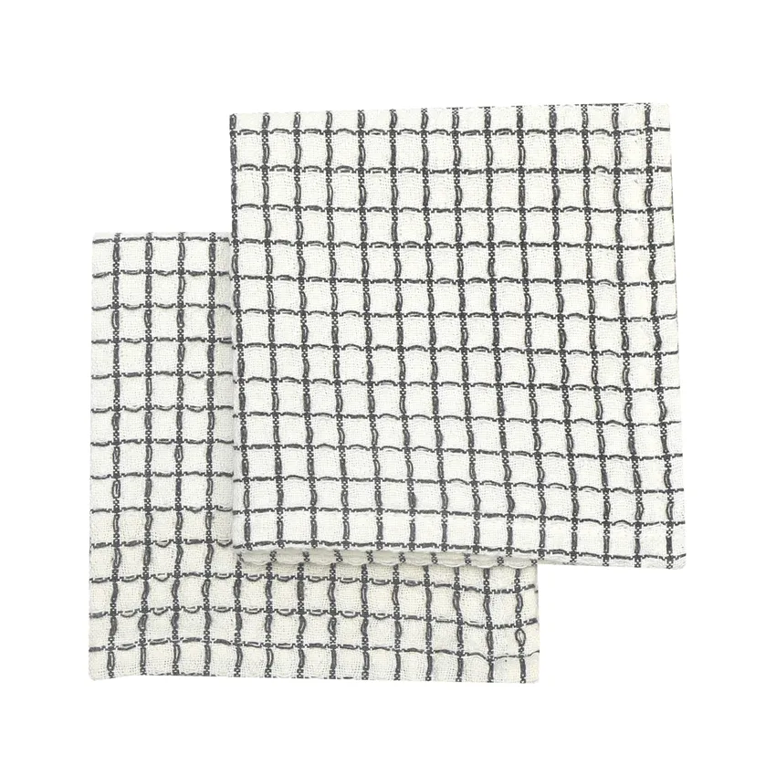 Bayeta reciclada, 2-pack Freddy, Beige/Gris oscuro