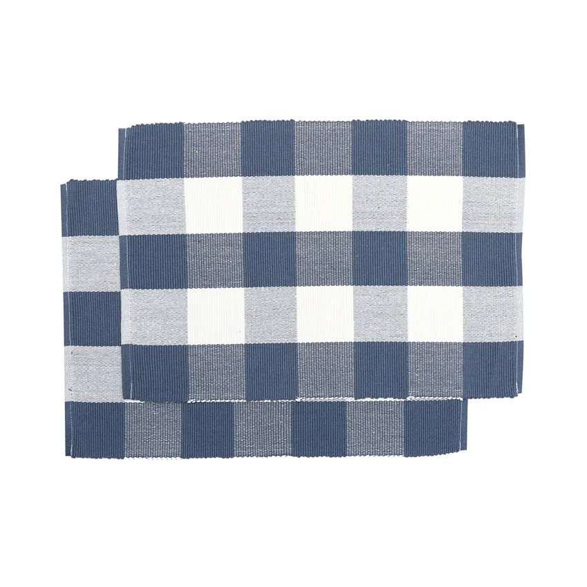 Mantel individual reciclado 2-pack Freya, Gris azulado/Beige