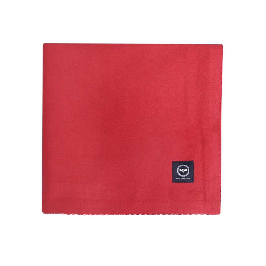 Mantel reciclado Felicia, Rojo oscuro