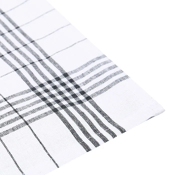 Paño de cocina reciclado 2-pack Astrid, Gris oscuro/Blanco