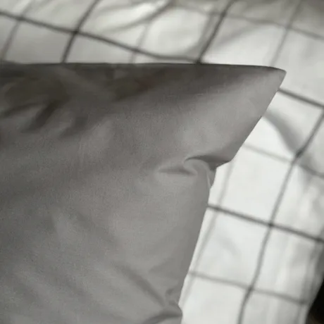 Ecológico Funda de almohada Classic, Gris
