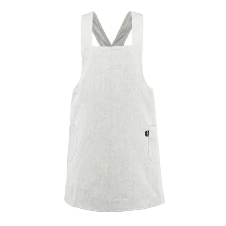 Delantal Reciclado Helen, Lino/Blanco