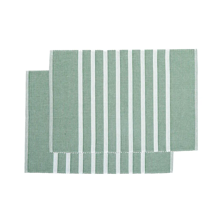 Mantel individual reciclado 2-pack Sigrid, Verde