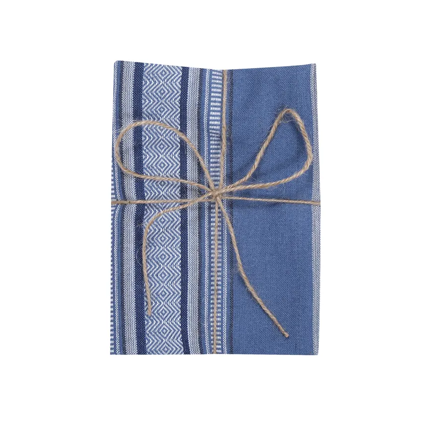 Paño de cocina reciclado 2-pack Boda, Azul grisáceo/Azul oscuro