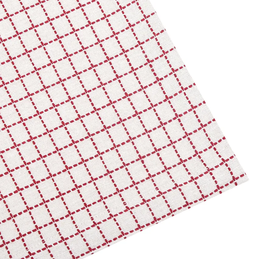 Mantel reciclado Lova, Lino/Rojo oscuro