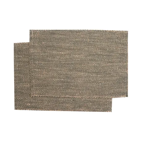 Mantel individual 2-pack Julle, Verde oliva/Yute