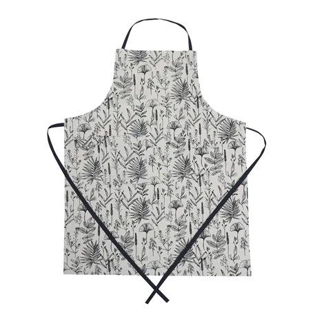 Delantal Reciclado Ralf, Lino/Negro