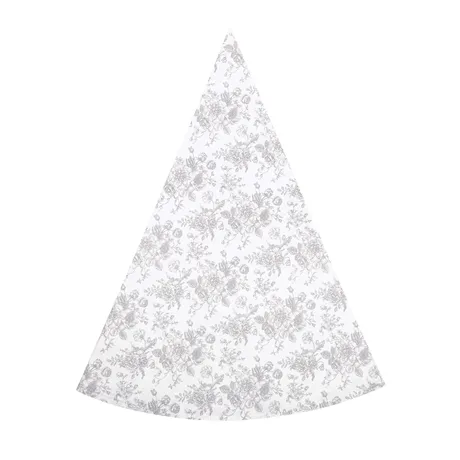 Mantel Redondo Reciclado Juni, Blanco/Gris claro