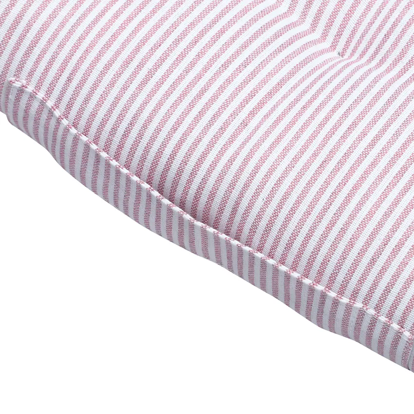 Cojín para banco reciclado Bosse, Superficie lavable con paño, Rosa claro/Blanco